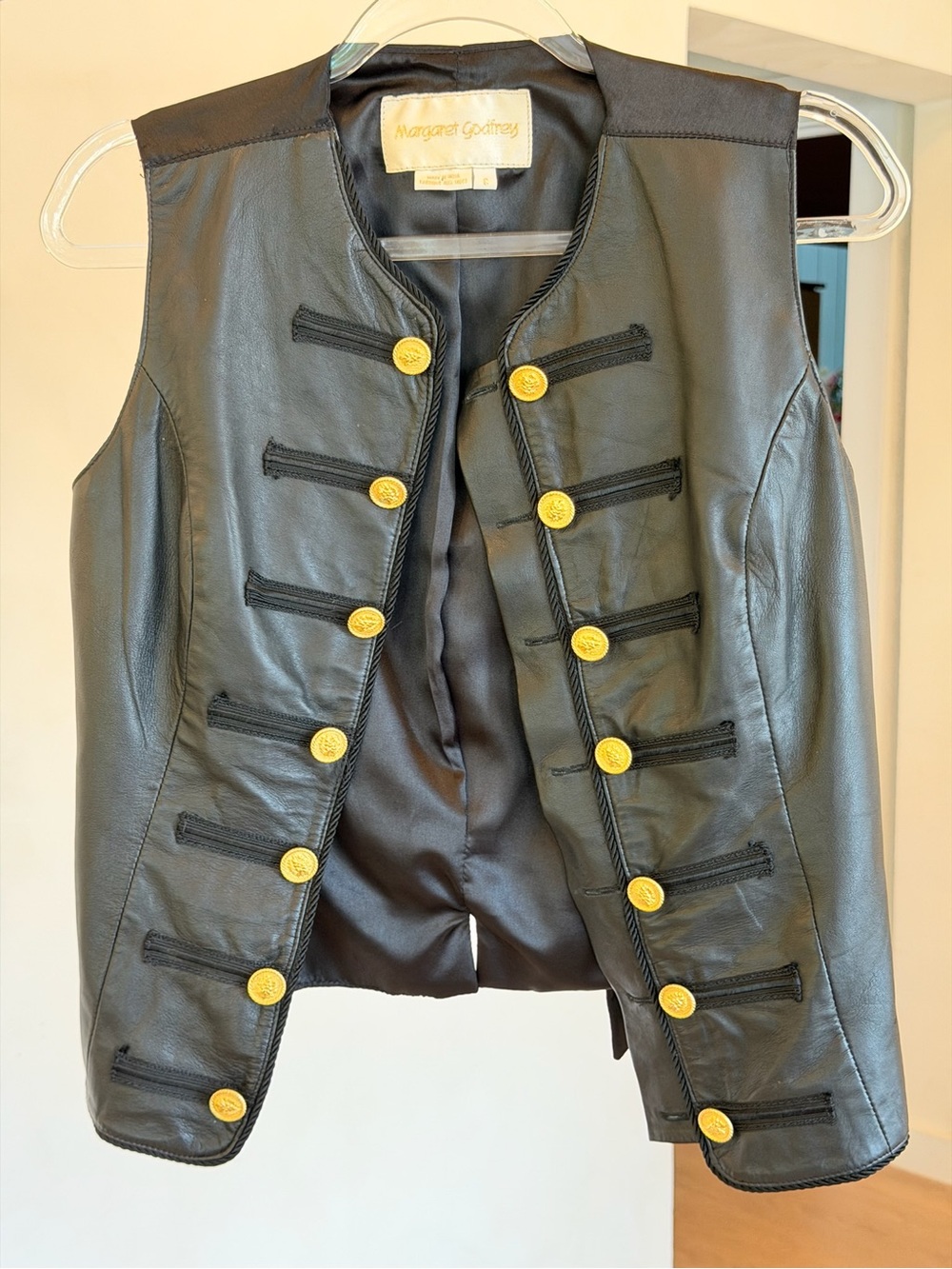 Vintage 80s Margaret Godfrey Leather Vest